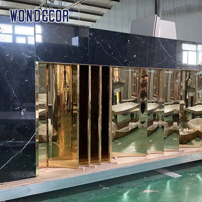 Black marble multi-layer bar counter