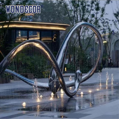 Large scale stainless steel abstract sculpture park outdoor sculpture