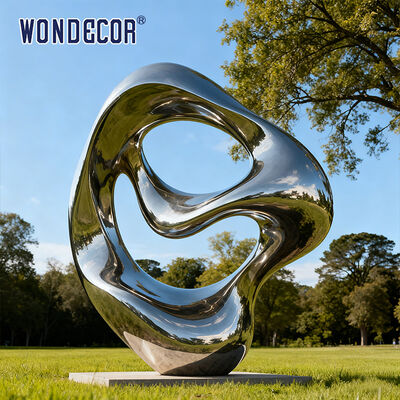 Outdoor Park Large-Scale Abstract Metal Art "Resonating Vortex" Stainless Steel Sculpture