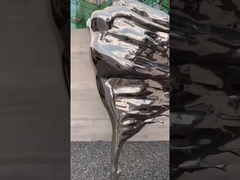 Patung Logam Tempa Taman Luar Ruangan Abstrak Patung Stainless Steel Wanita