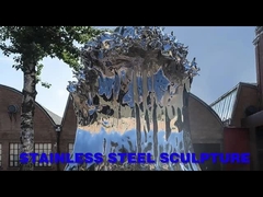 WONDERS Casting Patung Stainless Steel Patung Gelombang Logam 250cm